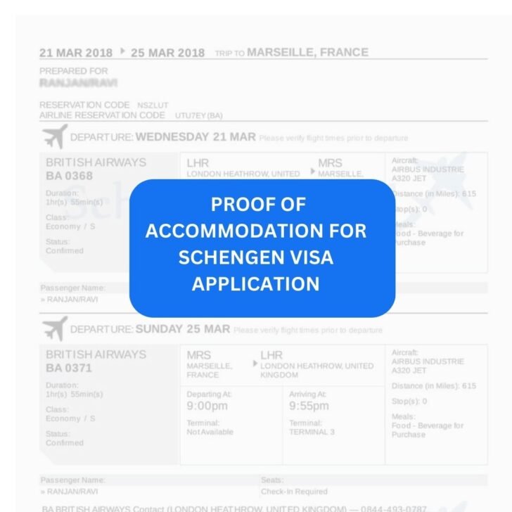 Proof Of Accommodation For Schengen Visa Application