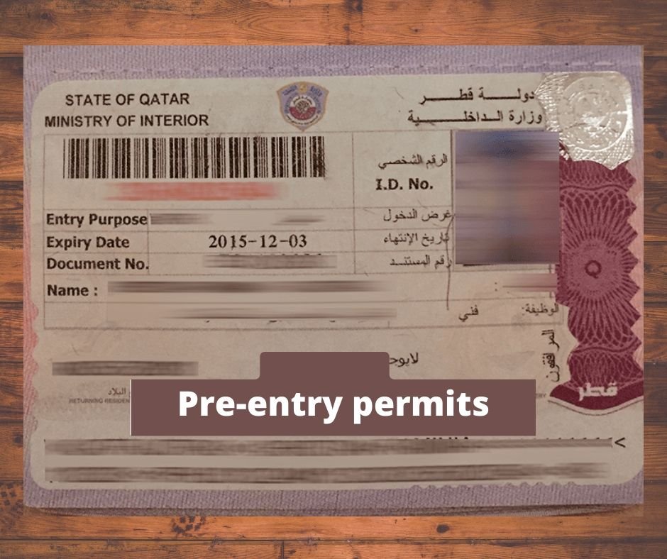 Pre-entry permits