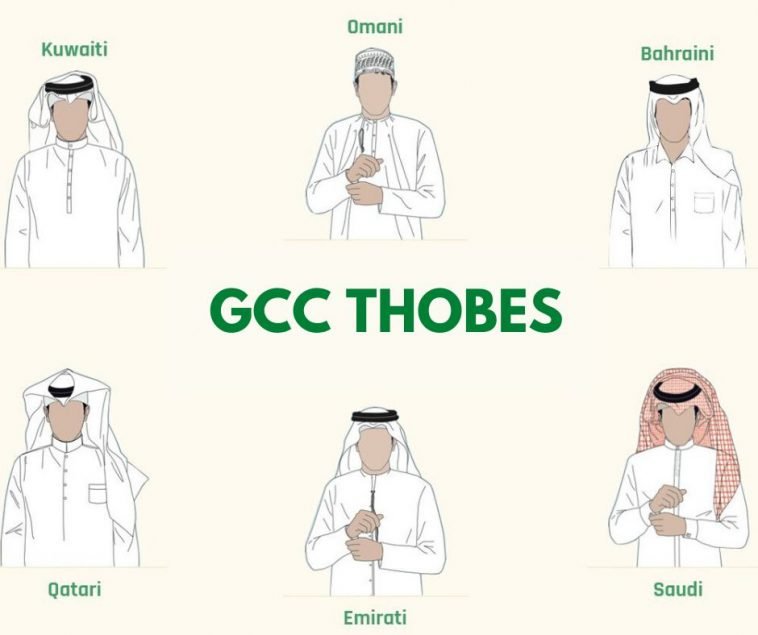 6 GCC Thobes