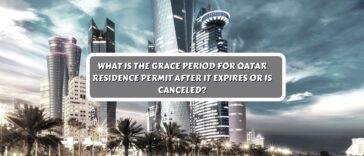 What is the grace period for Qatar Residence Permit after it expires or is canceled