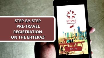 Step-by-step pre-travel registration on the EHTERAZ