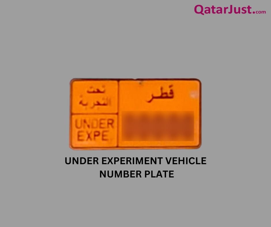 Under Experiment Vehicle License Plate