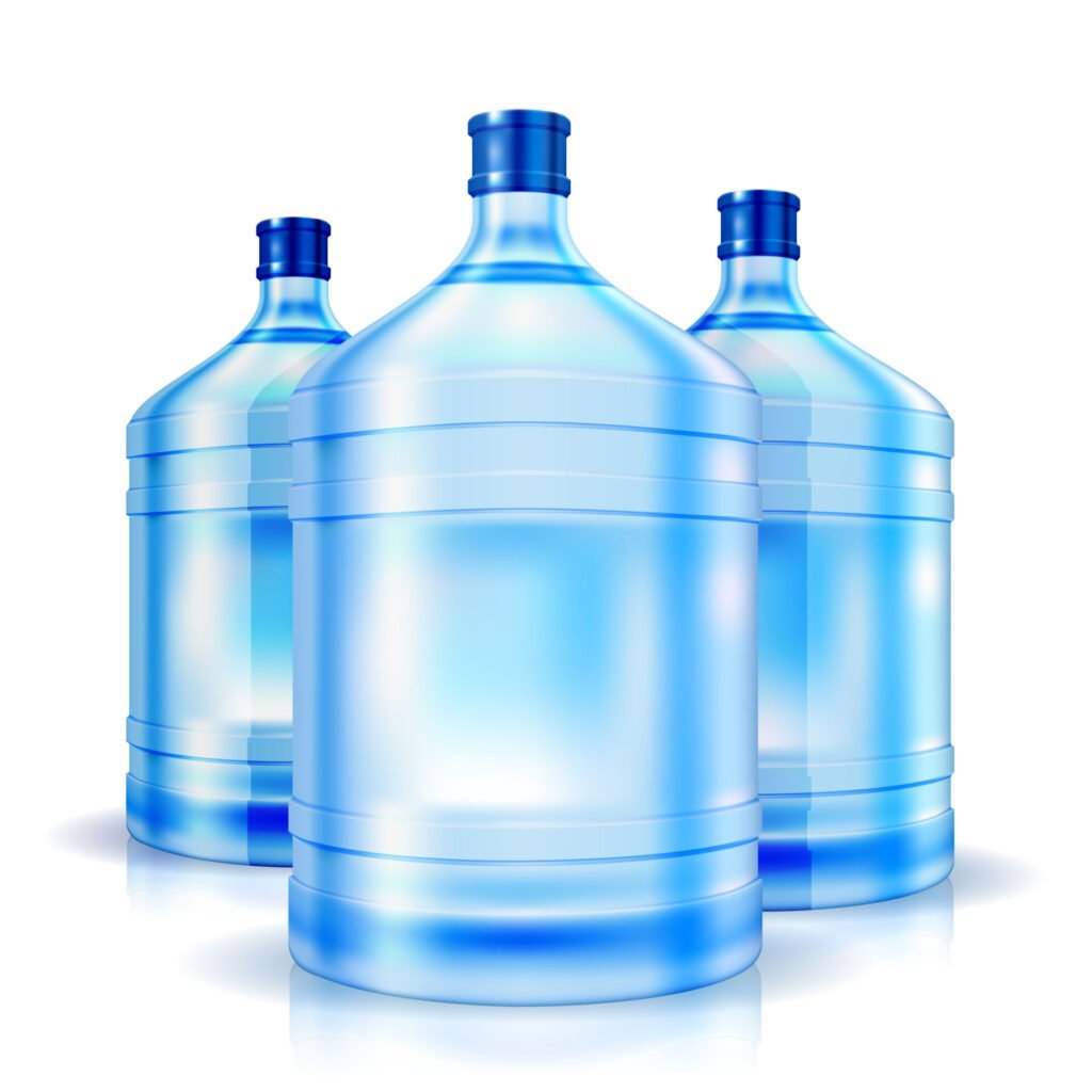Three big bottles of water  for cooler