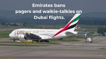 Emirates Bans Pagers and Walkie-Talkies on Dubai Flights Amid Regional Unrest